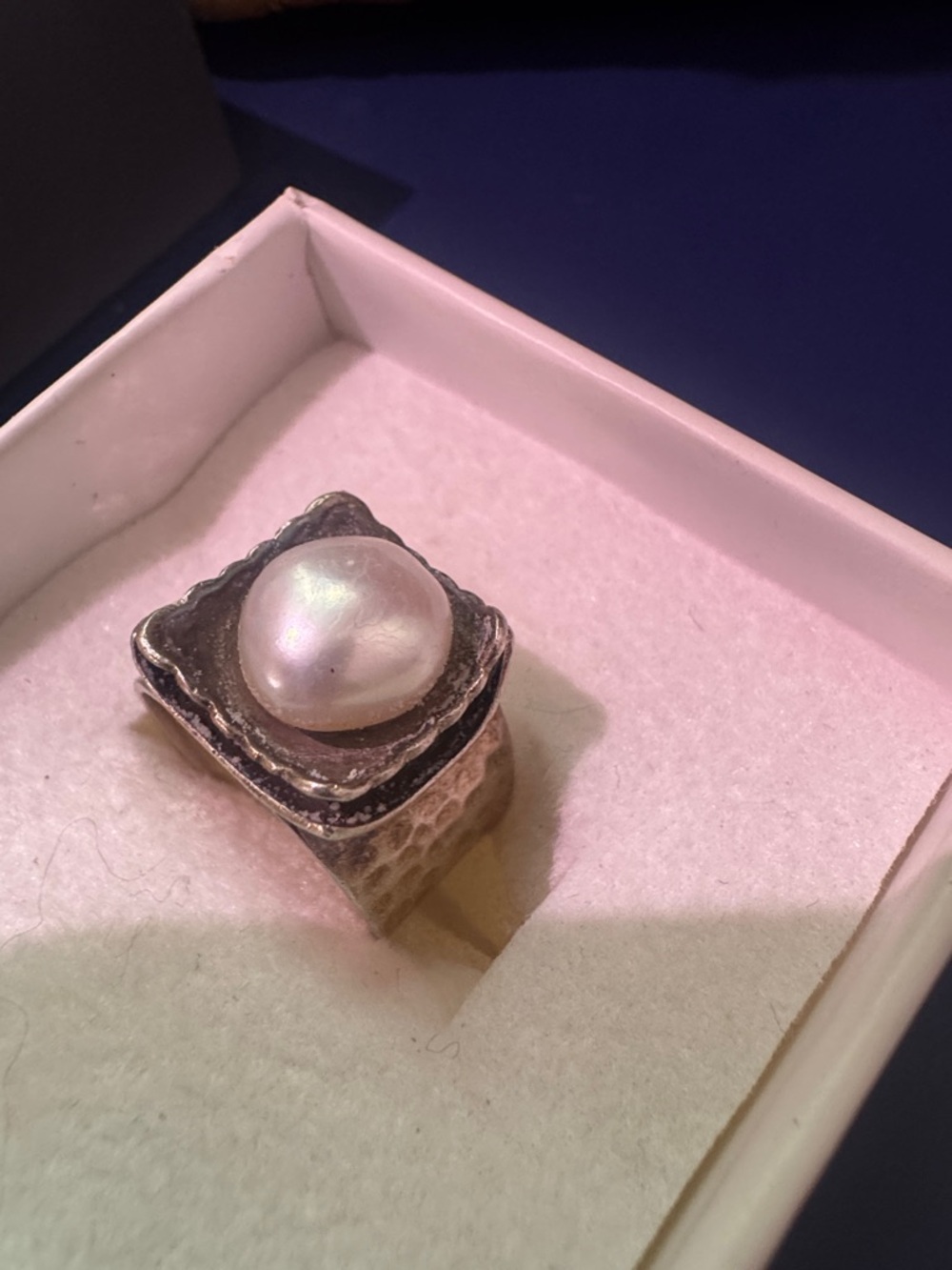 Silpada Sterling Silver Ring with White Pearl Accent - Picture 3 of 4